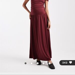 NWT ASOS Maternity Burgundy Maxi Skirt